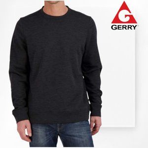 Gerry Men's Textured Crewneck Pullover Sweatshirt BLACK Size M